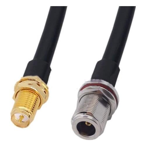 RG58 Cable RP-SMA Female to N Female jack Bulkhead Nut Connector WiFi Antenna Extension Pigtail jumper cable