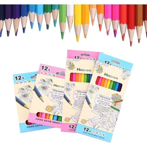 12 24Color Small Pencil Painting Pen Color Lead Pencil writing painting Office Stationery pencils gifts for students new A30