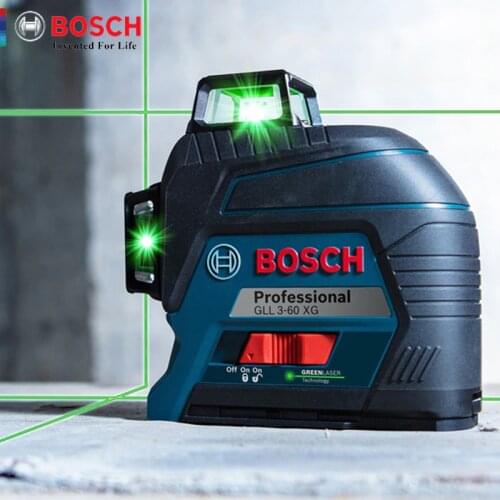 Bosch Laser Level 12 Line Green Vertical And Horizontal Measuring Tool Projection Line GLL3-60XG For Home Decoration Outdoor