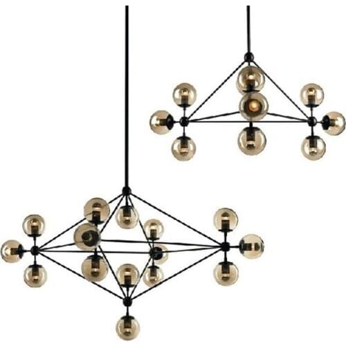 Chandelier 5 10 15 Head DIY New Modern MODO Chandelier Glass DNA Free shipping Suspension Light Decoration Hanging Lamps PA0438