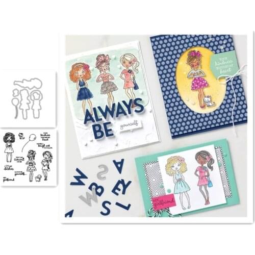 Girlfriend Metal Cutting Dies And Stamps Stencils For DIY Scrapbooking Die Cuts Paper Craft Dies For Card Making 2021 New Dies