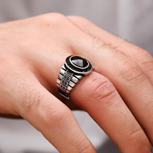 925 silver mens ring. Mens jewelry Zircon stone stamped with silver stamp 925 All sizes are available
