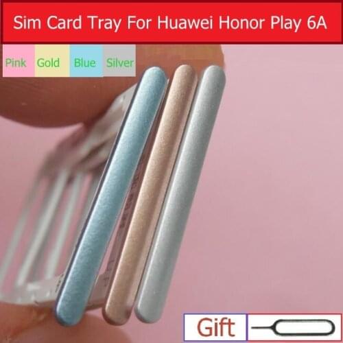 Genuine Micro SD & SIM Card Tray For Huawei Honor Play 6A DLI-AL10 L22 Sim & Memory Card Slot Holder Reader Adapter Repair