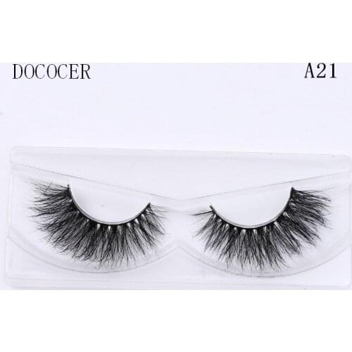 DOCOCER eyelashes 3D mink eyelashes long lasting mink lashes natural dramatic volume eyelashes extension fake eyelashes A21
