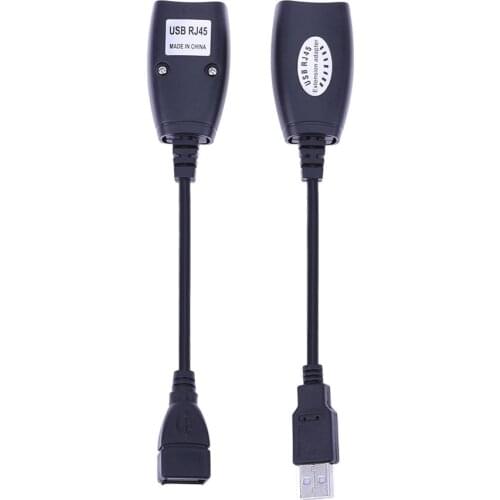 RJ45 USB Extension Adapter USB to RJ45 Extender USB 2.0 Extension Extender Adapter Up To 150ft for Cat5/RJ45/Cat6 patch cord