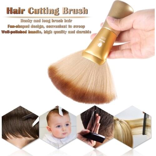 Hair Cutting Brush Barber Cleaning Neck Duster Fan-shaped Sweep Brush Face Duster Professional Hairdressing Tool for Salon