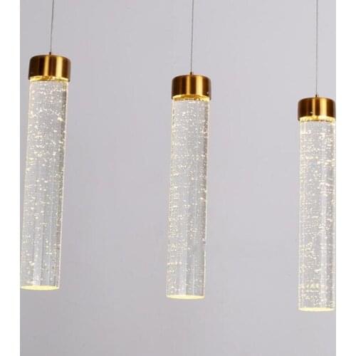Nordic Modern Bubble Crystal LED Hanglamp Bar Restaurant Cafe Decor Hanging Lights Fixtures Modern Simple Crystal Pendant Lights