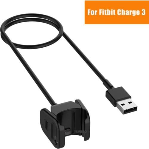 Replaceable USB Charger For Fitbit Charge3 Smart Bracelet USB Charging Cable for Fitbit Charge 3 Wristband Dock Adapter 3 Colors