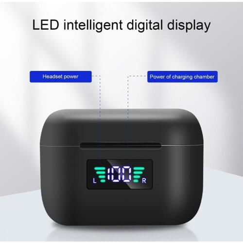 T29 TWS Ear Plugs Portable Long Lasting Life Stereo Digital Display Earbuds Headset for xiaomi iphone