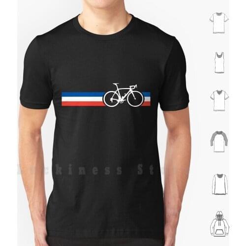 Bike Stripes French National Road Race T Shirt 6xl Cotton Cool Tee Popular 100 Top Most Cool Retro Vintage Badge Emblem Logo
