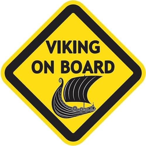 12cm X 12cm Creative Car Sticker VIKING ON BOARD Accessories Vinyl Car Styling Cover Scratches Waterproof PVC