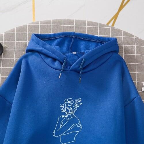 Vintage Pullover Women Sweatshirt Harajuku Cartoon Funny Print Hoodies for Girls Korean Winter Coat Plus Size Clothing Feminino