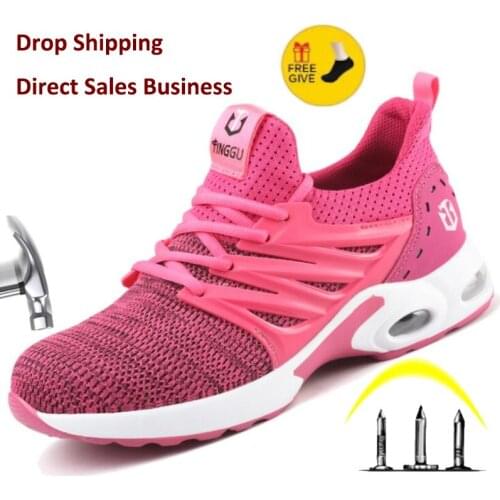 XPUHGM Work Safety Boot For Men Breathable Working Shoes Puncture-Proof Safety shoes Steel Toe Indestructible Safety Sneakers