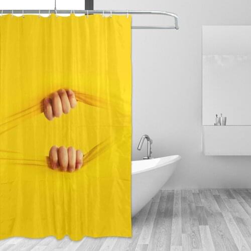 Tear The Hole Bathing Bathroom Bath Curtain destruction Waterproof Polyester Fabric High Quality Show Curtain