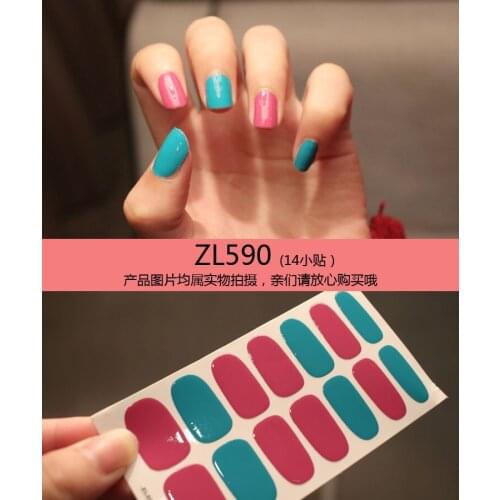 1PC Nail art Full-Cover Sticker Sheet 14tips Sticker Polish Sticker ZL590-610