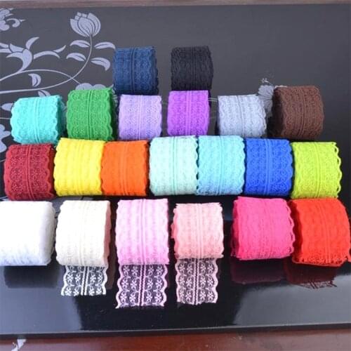 10m/roll 4.5cm Width Rainbow Lace Ribbon No Stretch Delicate Lace for DIY Accessories Clothing and Underwear sold by roll