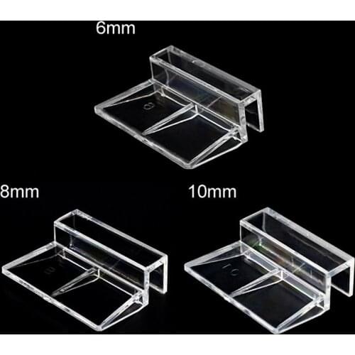 10 Pcs 6mm/8mm/10mm Fish Tank Acrylic Clips Aquarium Lid Cover Support Holder
