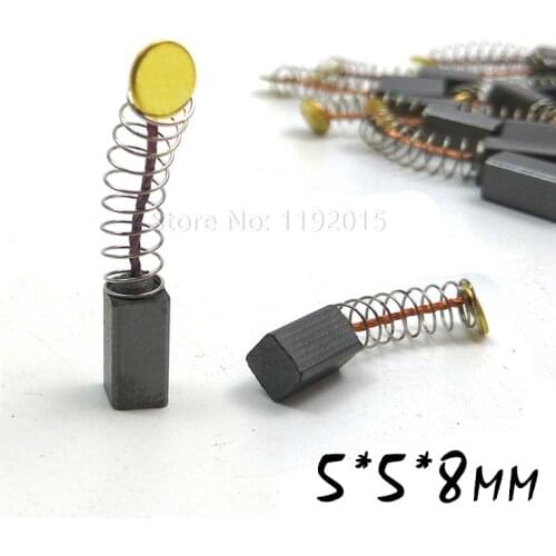 2 Pcs/Pairs Mini Drill Electric Grinder Replacement Carbon Brushes Spare Parts for Electric Motors Dremel Rotary Tool 5x5x8mm
