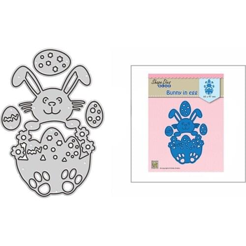 2021 New Flower Bunny In Egg Metal Cutting Dies for DIY Scrapbooking Decoration and Card Making Paper Craft Embossing No Stamps