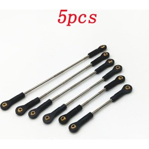 5pc RC Car Boat DIY Model M2 M3 Ball Head Buckle Pushrod Assembly Kit Connecting Linkage Rod End Hole Distance 115-130mm 34-45mm