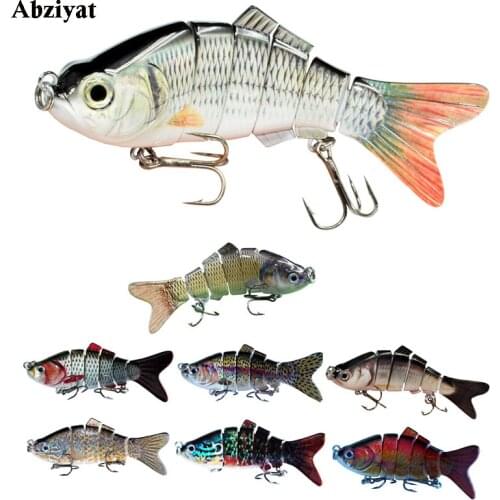 6 Segments Fishing Lure 4inch 4.8inch 8inch Crankbait Swimbait Hard Bait Fly Fishing Fishing Tackle Lifelike Fish Minnow