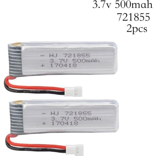2pcs 3.7V 500mAh 20c lipo Battery RC Quadcopter Spare Parts for H37 E50S E50 Wltoys V930 V977 FPV Quadcopter Battery