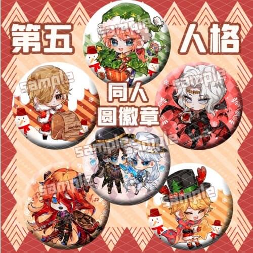 Anime Game Identity V Andrew Aesop Carl Photographer Painter Grave Keeper Sculptor Cartoon Figure Button Bedge Toy Brooch Pin