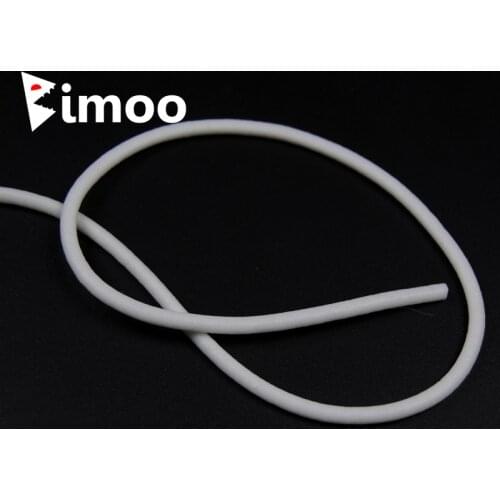 Bimoo 2m Fly Tying Silicone Foam Clinder Elastic Foam Strips Floating White Color Fly Tying Material 1mm 2mm 3mm 4mm 5mm