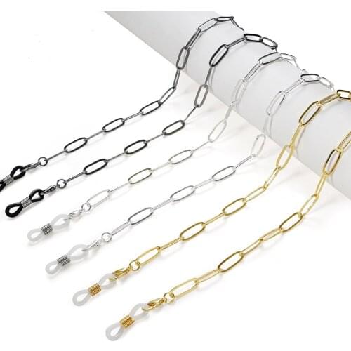 Women New Mask Anti-lost Lanyard Necklace Mask Holder Fashion Paperclip Chain Mask Lanyard Glasses Chain Jewelry Wholesale