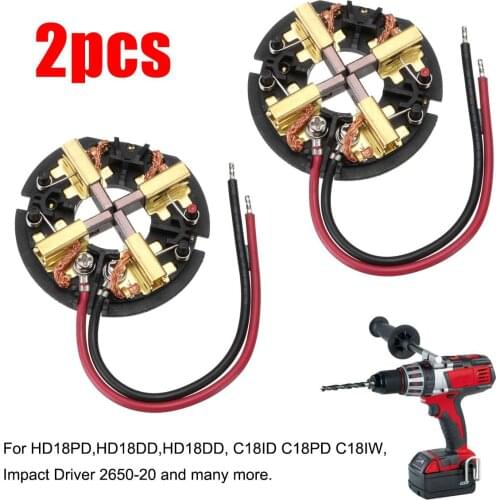 1/2x 18V 27W Drill Power Tool Components Carbon Brushes Kits For Milwaukee C18PD C18ID HD18PD HD18DD HD18DD C18IW