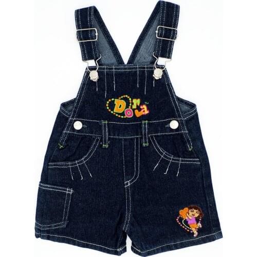 Pattern Random Color 4 Size Baby Boys Girls Bib Pants Children Denim Overall Trousers Cartoon Infant Jeans Kids Clothing