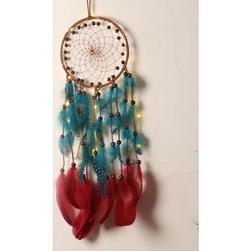 Fumigated Feathers Bead Hangings Wind Chime Pendant Decoration Room Car Ornament Gift Home Wall Art Decorative Accessories