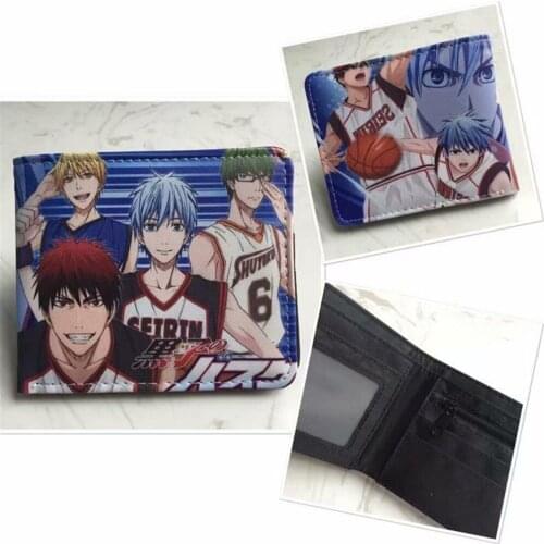 Anime Kuroko Tetsuya Wallet Men Cartoon Short Wallet with Credit Card Holder Pocket Coin Purse