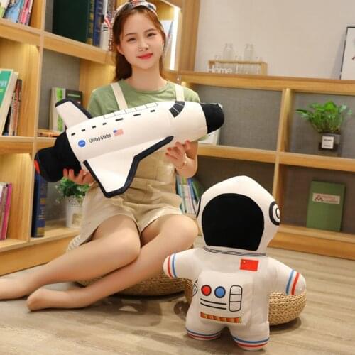 Nice 40/50/60CM Plush Astronaut Spaceship Toy Stuffed Soft Science Fiction Type Soft Doll Kids Toys Creative Toys Children Gift