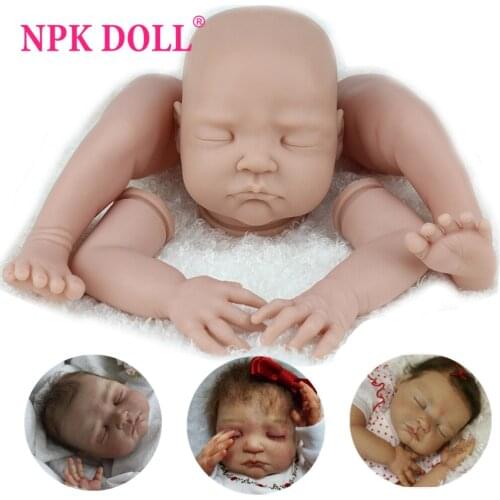 NPKDOLL Doll Kits Reborn Baby 22 inch Handmade Lifelike Realistic Babies accessorie Gift Soft Silicone unpainted blank Vinyl lol