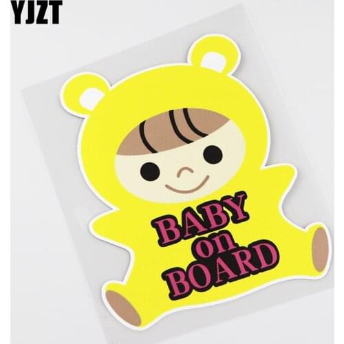YJZT 14.5CMX18.1CM Baby ON Board Car Sticker Window Pvc Decal 13A-0045