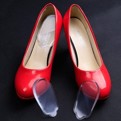 1Pair Hot Sale Foot Care High Heel Half Insole Shoe Pad Invisible Half Silicone Foot Pad Feet Cushion Silicone Gel Heel Cushions
