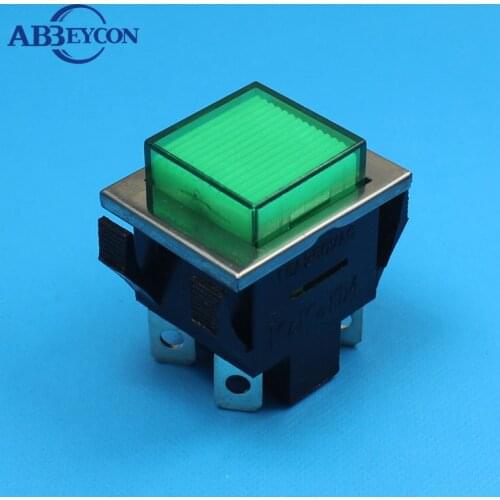 NS237 CE ROHS 250VAC OFF-(ON) 4P 15A DPST push button switch with lamp