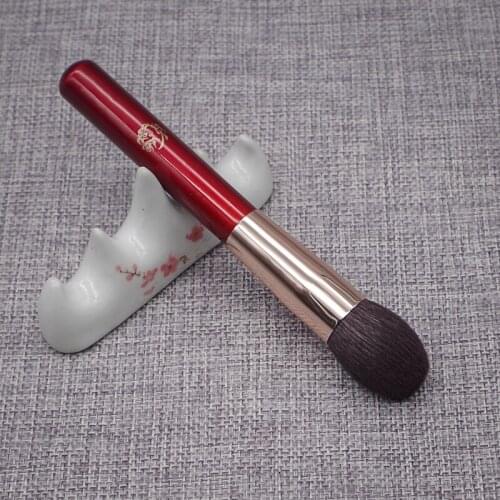 K08 Professional Handmade Make Up Brush Round Blush Brush Soft Saikoho Goat Hair Cosmetic Tools Winered Handle Makeup Brushes