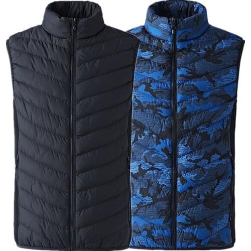 L-6XL Size Electric Heated Body Warmer Down Vest, Washable Heating Jacket Heated Clothing for Outdoor Hike, Hunt, Motorcycle