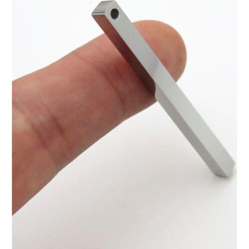 Blank Cube Stainless Steel Rod like Necklace Pendant DIY Logo Fashion Jewelry