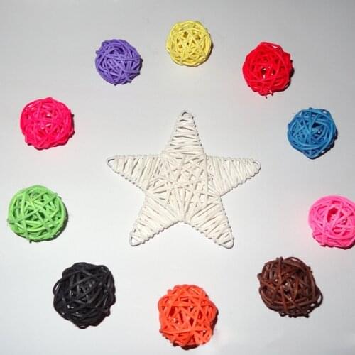 20pcs New Arrival 3cm lovely Rattan Ball, Christmas/Birthday&Home Wedding Party Decorations DIY Ornaments Rattan Ball Kids Toys