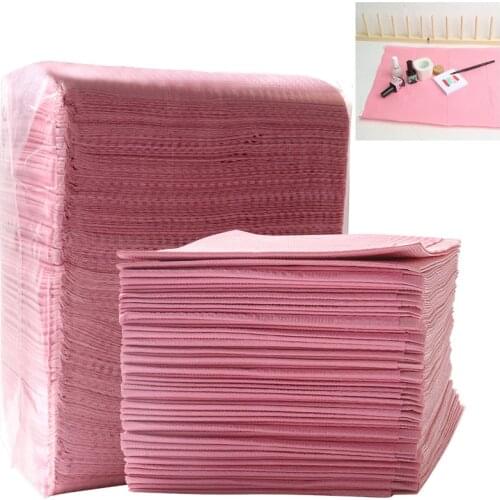 5Pcs Nail Art Table Mat Disposable Clean Pads Beauty For Nails Care Polish Waterproof Tablecloths Manicure Tool Lint Paper