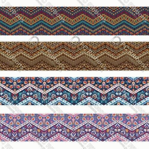 Geometry Printed Lanyard/Satin/Grosgrain Ribbon Cartoon Design Customized for DIY Hair Craft Supplies Sewing 50 Yards