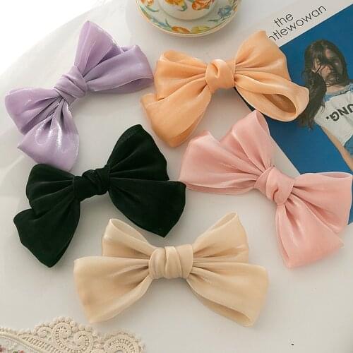 Ruoshui Bowknot Hairpins For Woman Girls Elegant Hair Clips Girls Barrettes Big Hair Bow Hair Accessories Hairgrip Ornaments