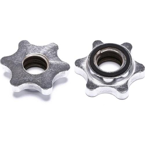 Lifting Standard Sports Solid Steel Round Nut Solid Steel Spin-lock Collars Clamps Dumbell Accessory Barbell Bar