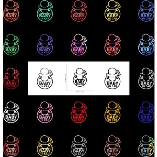 Tancredy 10.5*14cm BABY IN CAR Car Sticker Vinyl Car Styling Body Window Door Children in Car Stickers and Decals Decor Sticker