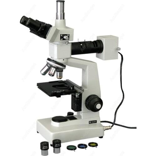 Trinocular Metallurgical Microscope--AmScope Supplies Trinocular Metallurgical Microscope 40X-800X