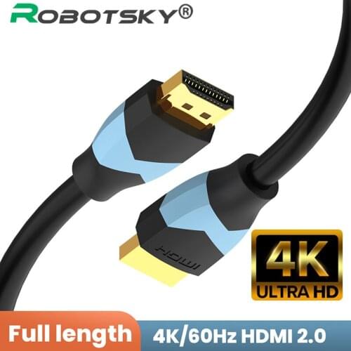 High Quality 4K HDMI 2.0 Cable High Speed Gold Plated 3D Cable For HDTV Splitter Switcher PS3 PS4 Laptop 0.5M 1M 1.5M
