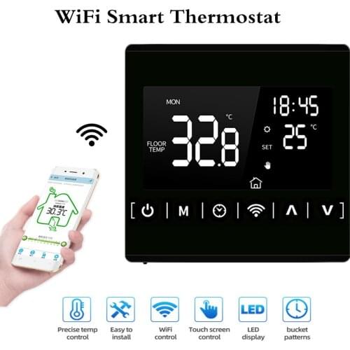 WiFi Smart Thermostat Electric Floor Heating Water/Gas Boiler All Touch Screen WiFi Temperature Remote Controller Room Thermosta